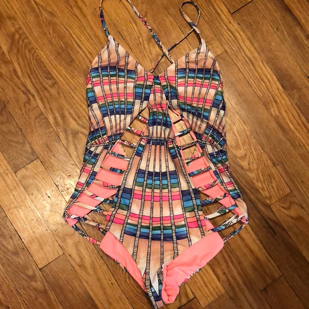 Mara Hoffman Open Work One Piece